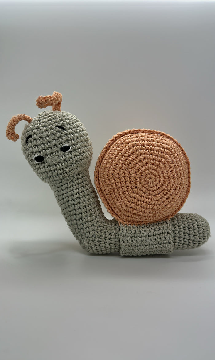 Handgehäkelte Schnecke Ellie