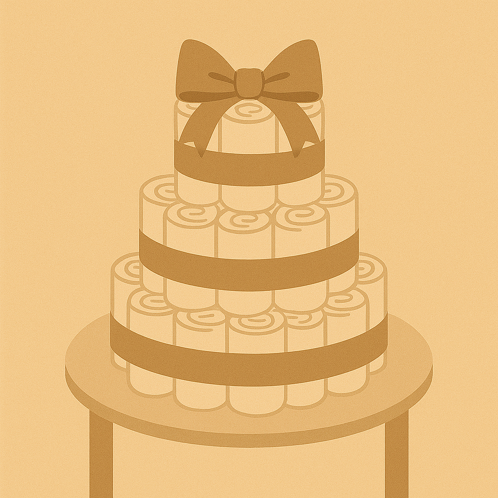 Wie viele Windeln für eine Windeltorte?