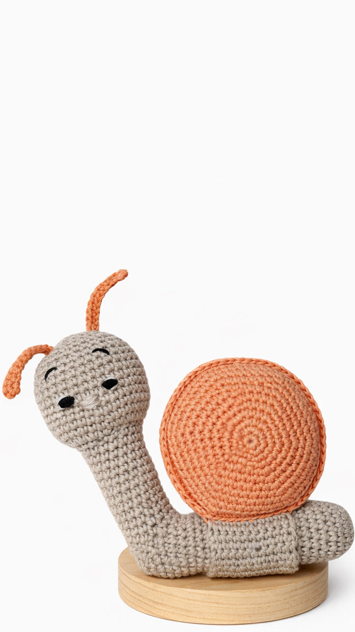 Handgehäkelte Schnecke Ellie